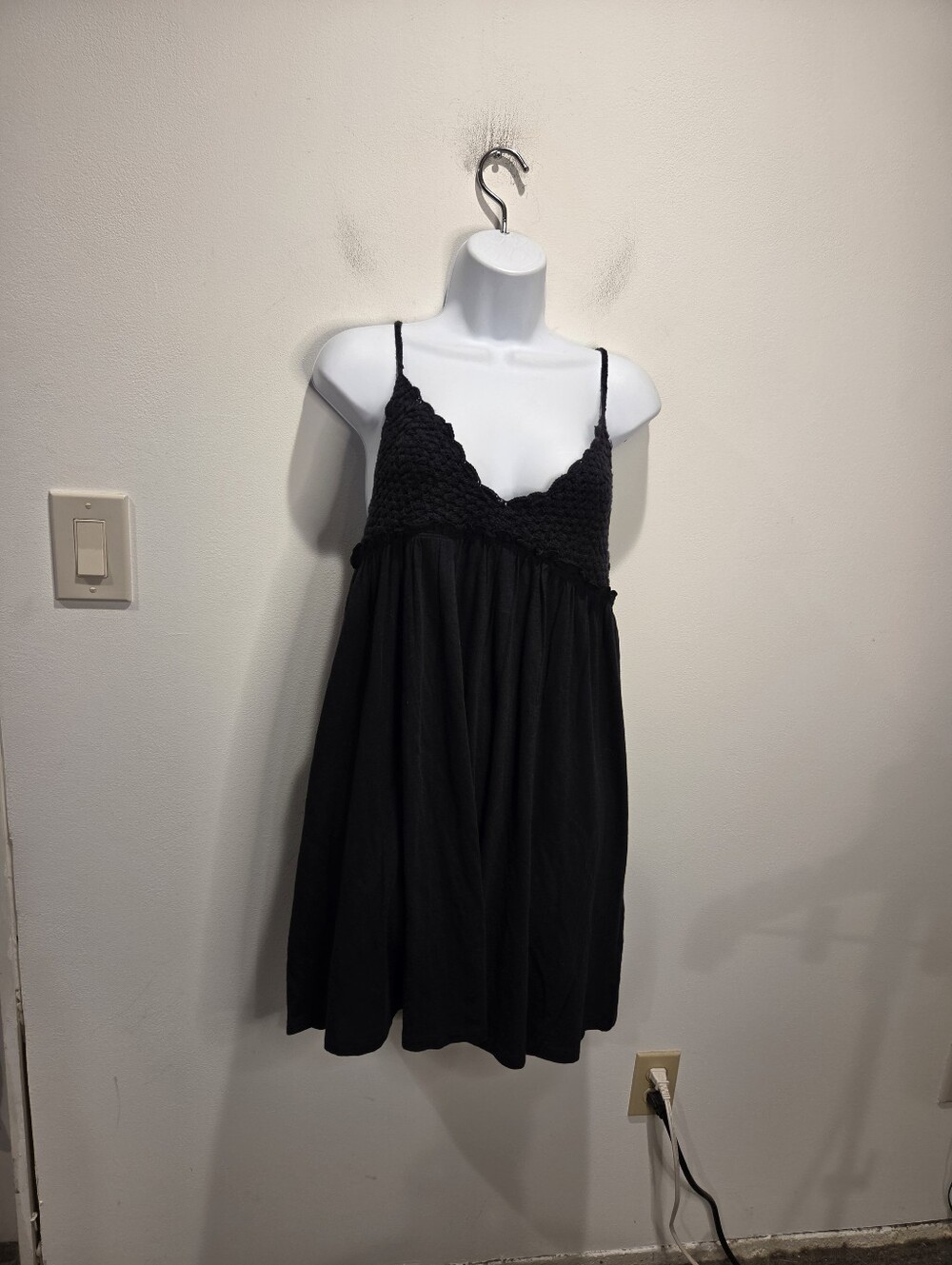 New AE Size M Sunchaser Mini Babydoll Crochet Dress Boho